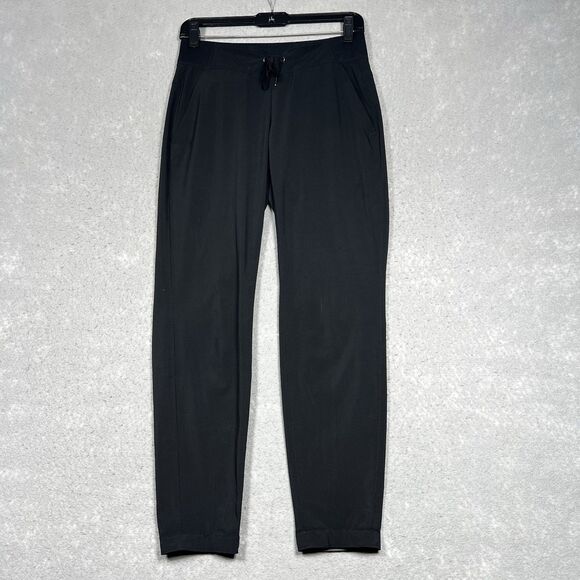 Athleta Ankle Pants Womens Size 0 Black Drawstrings Lightweight Pockets 73415 - Picture 1 of 14